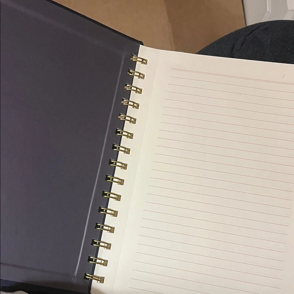 Navy Everyday Notebook with Gold Accents